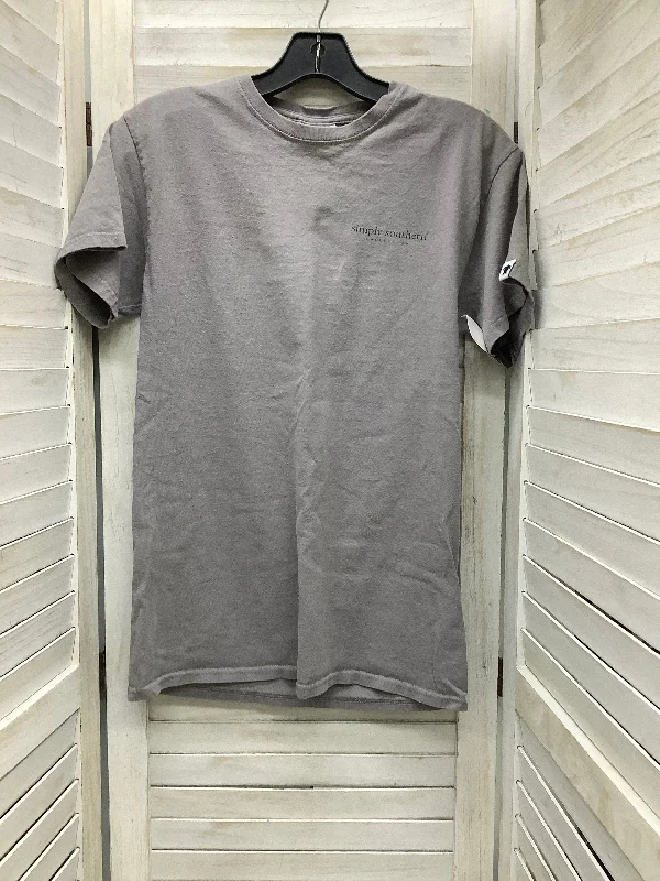 Great Deals Top Short Sleeve By Simply Southern In Purple, Size: S