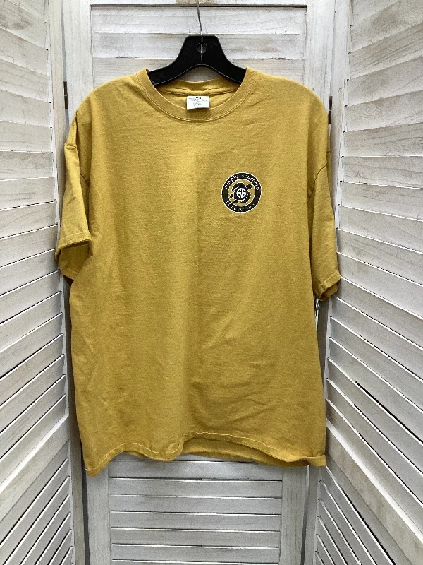 Massive Deals Top Short Sleeve By Simply Southern In Yellow, Size: Xl