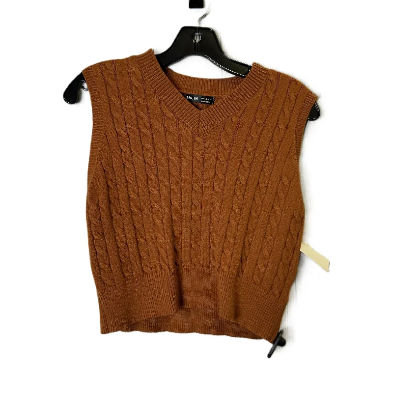 Instant Discount Vest Sweater By Shein In Brown, Size: M