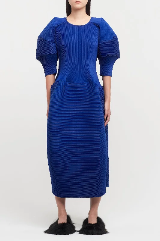 Seasonal Sale Melitta Baumeister Blue Big Sleeve Ripple Dress