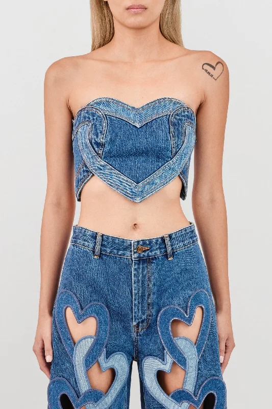 Midnight Madness Area Patchwork Heart Bandeau