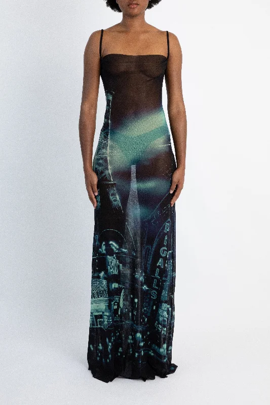 The Best Prices Jean Paul Gaultier Pigalle Print Slip Dress