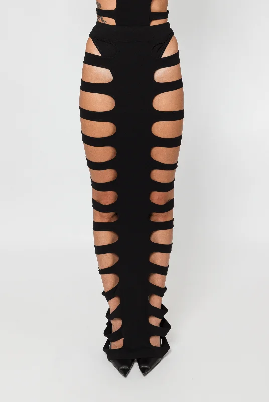 Final Clearance LaQuan Smith Cut Out Detailed Skirt
