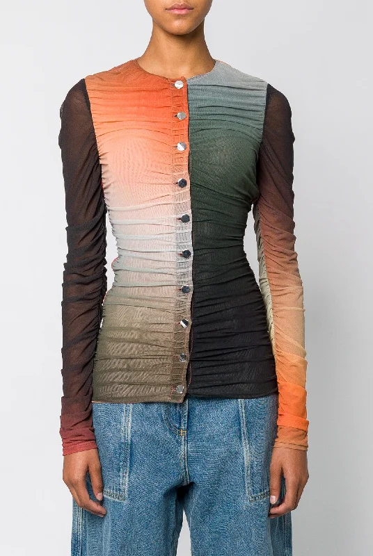 Deal Alert The Attico Tulle Stretch Gradient Top