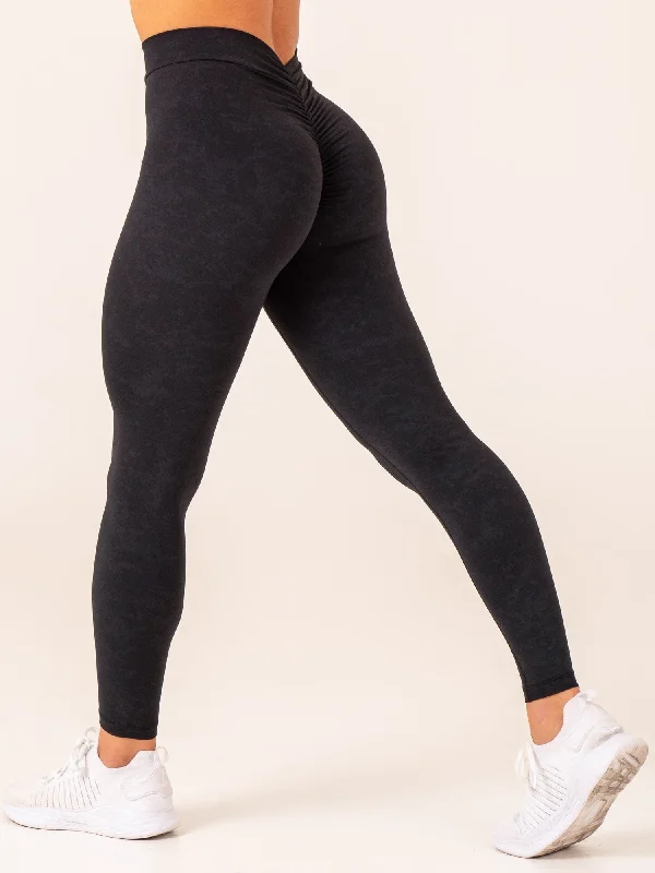 Bargain Prices NKD Stonewash V Scrunch Leggings - Black Stonewash