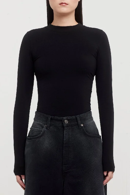 Fantastic Deals Balenciaga Stretch LS Shirt in Black