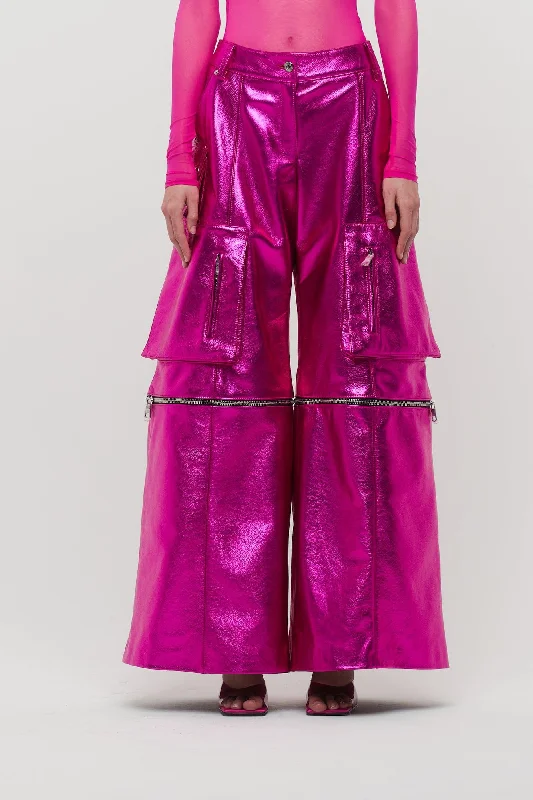 Limited Time LaQuan Smith Wide Leg Utility Trouser with Zipper Detail